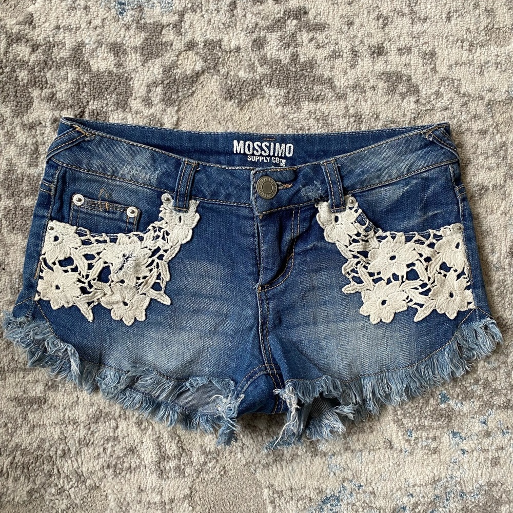 Low Rise Mini Jean Shorts